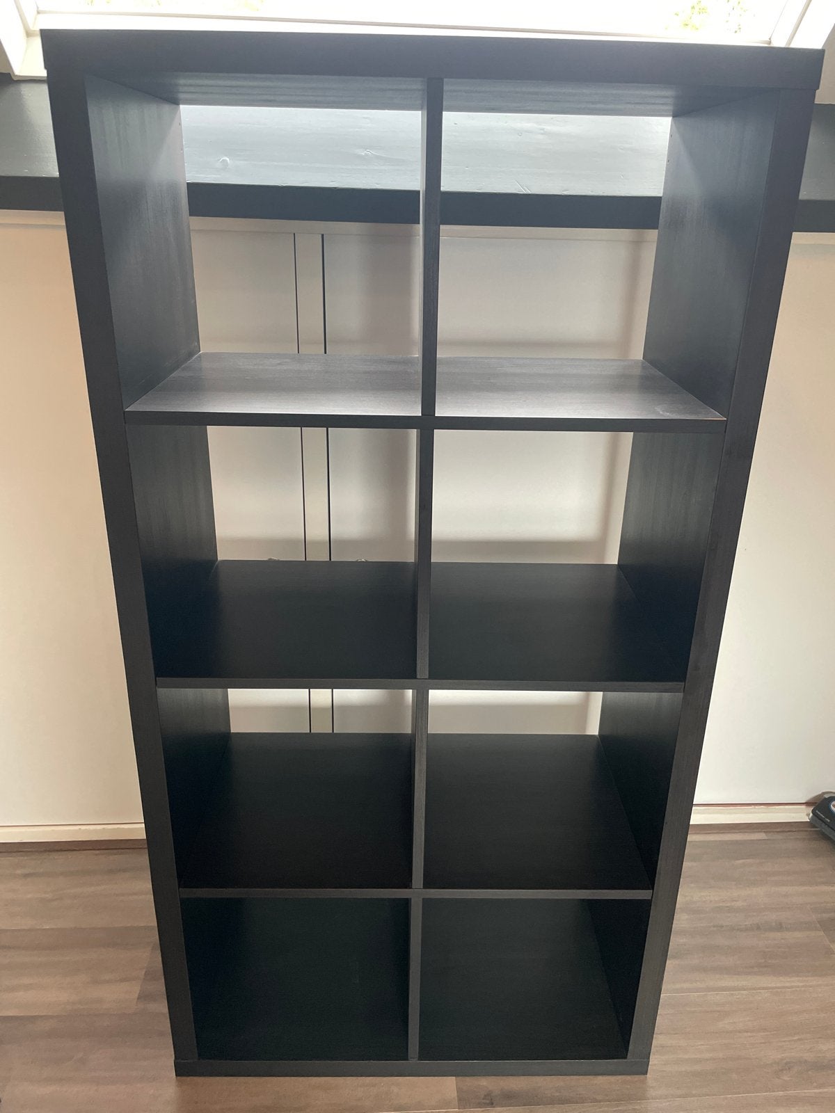 IKEA Kallax kast zwart - 2x4 vakken, Ophalen, Gebruikt, 100 tot 150 cm, 50 tot 100 cm