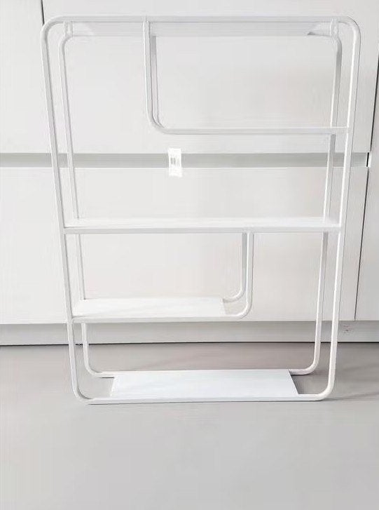 Witte metalen vakken wandkast - Nieuw, Huis en Inrichting, Kasten | Wandmeubels, Ophalen, Met plank(en), Nieuw, Minder dan 150 cm