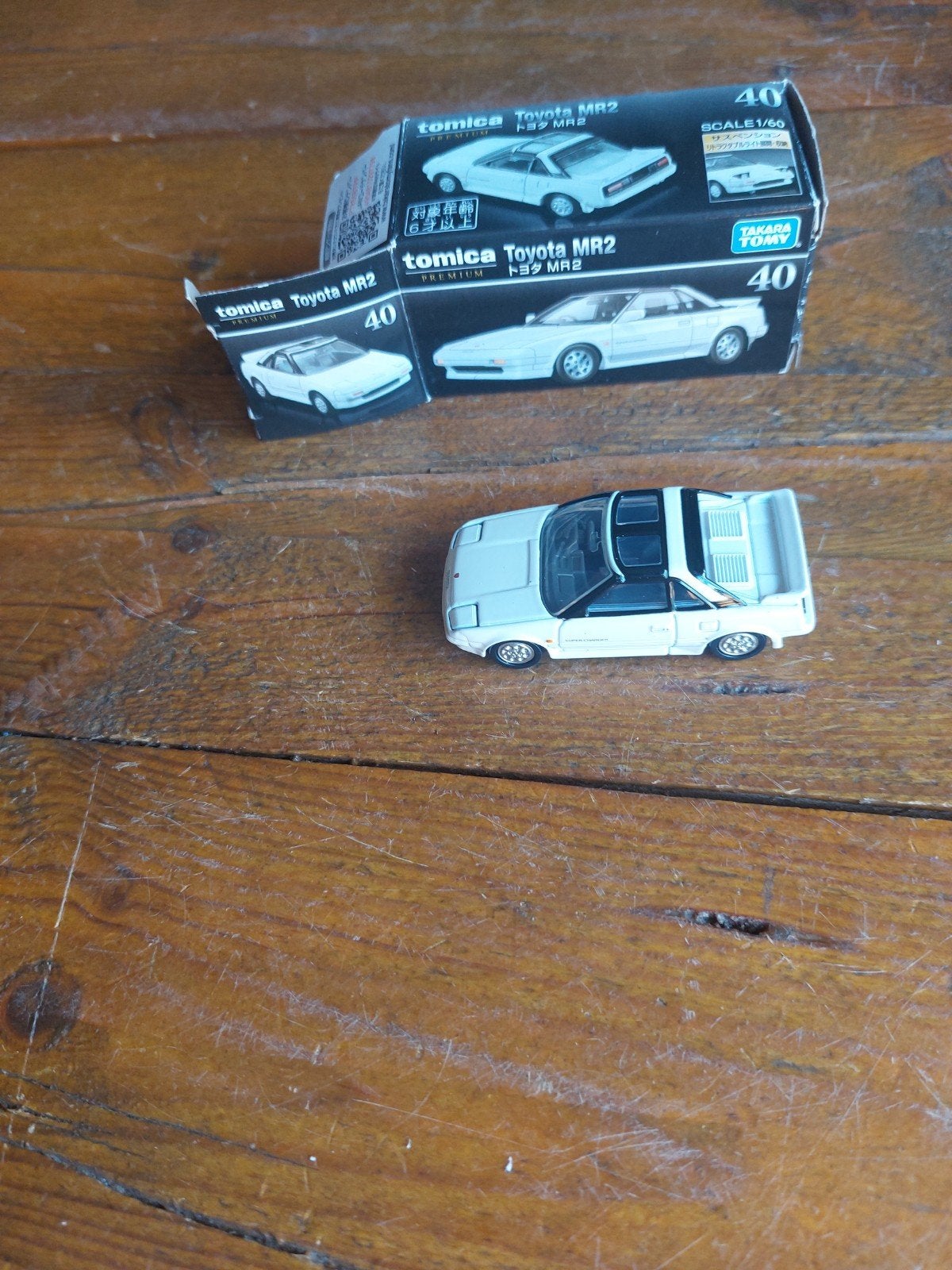 MODELAUTO TAKARA TOMY TOYOTA MR2 AW11 WIT, Hobby en Vrije tijd, Ophalen of Verzenden, Zo goed als nieuw, Auto