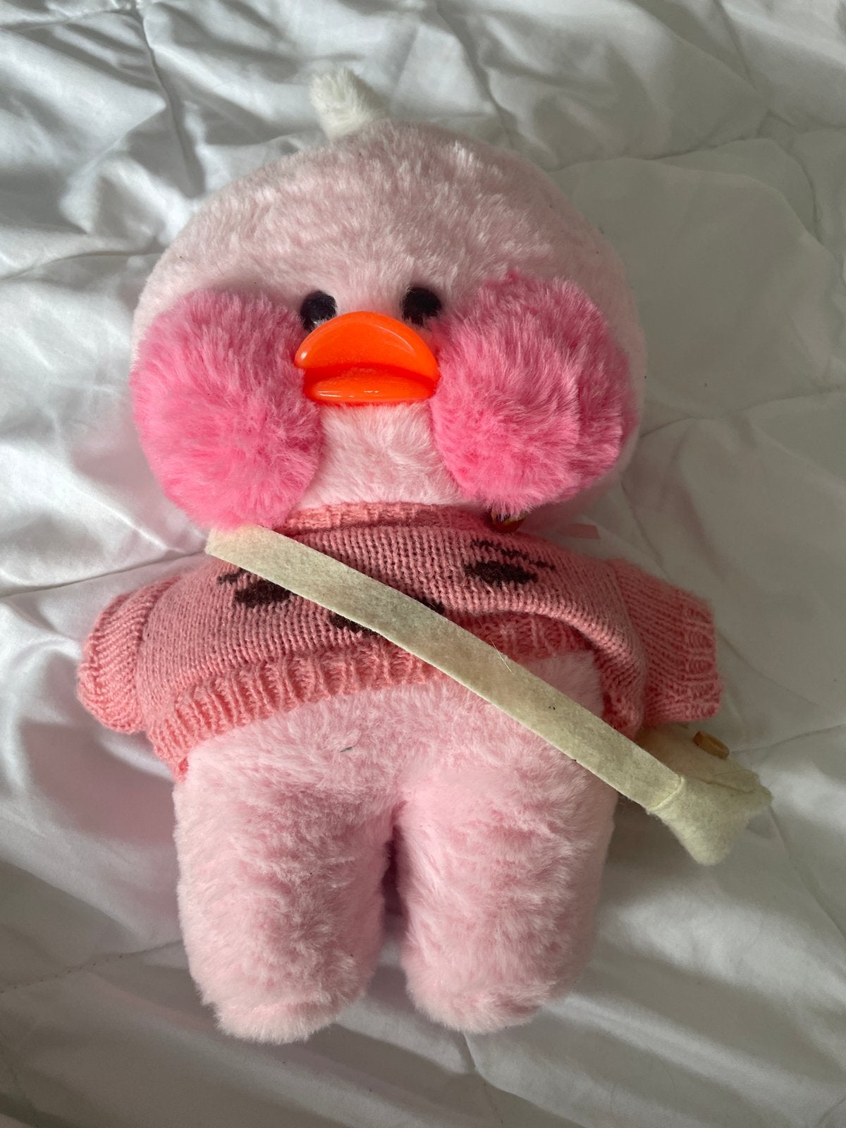 Roze Lalafanfan Eend Knuffel met Trui en Tasje, Kinderen en Baby's, Speelgoed | Knuffels en Pluche, Overige merken, Overige karakters