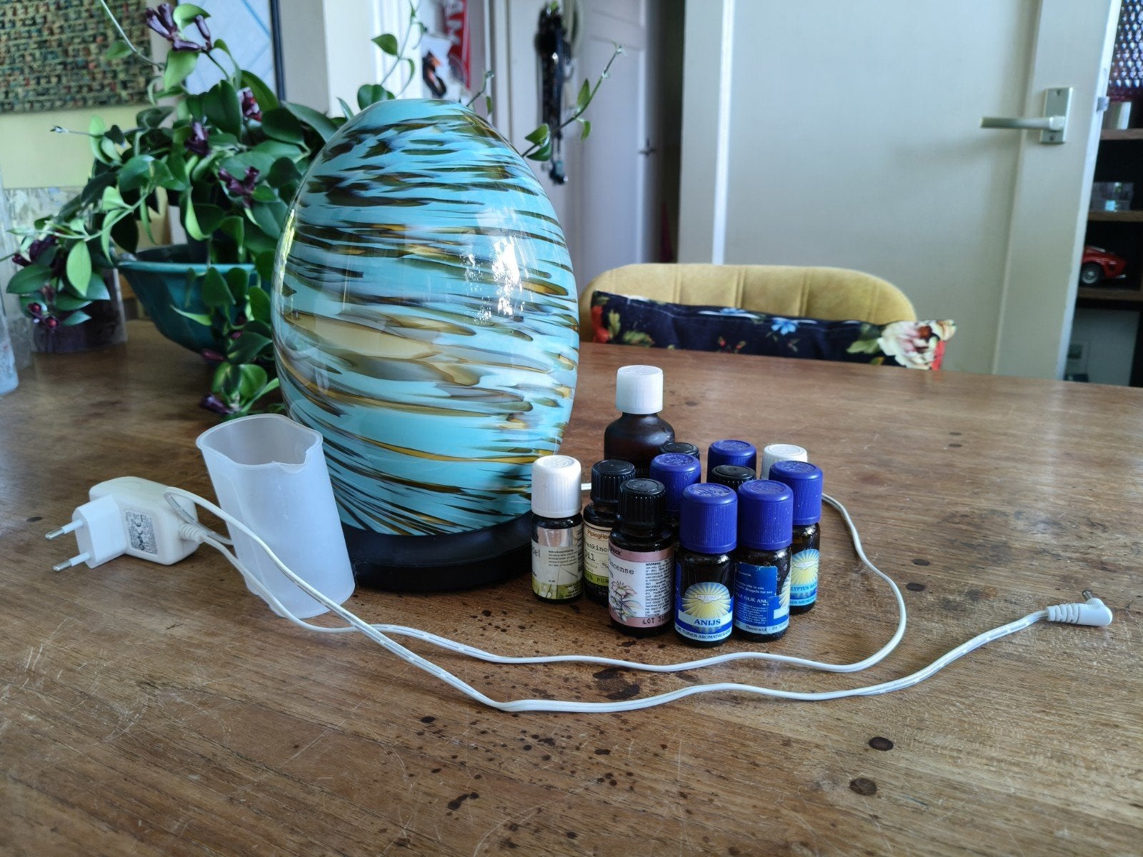 Ultransmit Flora Aroma Diffuser met etherische oliën, Meerkleurig, Ophalen of Verzenden, Zo goed als nieuw, Modern