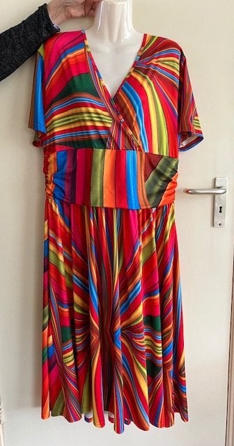 jurk maat L/XL, Ophalen of Verzenden, Zo goed als nieuw, Maat 46/48 (XL) of groter, Onder de knie