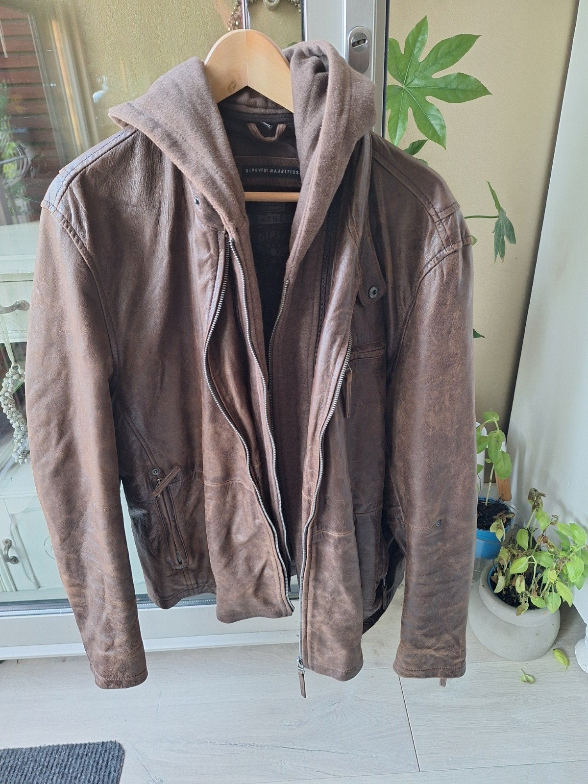 Heren Leren Jas - Gipsy by Mauritius, Kleding | Heren, Maat 52/54 (L), Bruin, Gipsy by Mauritius, Ophalen of Verzenden