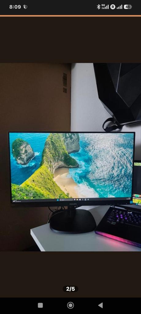 Philips 243V7Q 24” Full HD IPS Monitor, Computers en Software, Monitoren, IPS, Full HD, Ophalen of Verzenden, Zo goed als nieuw