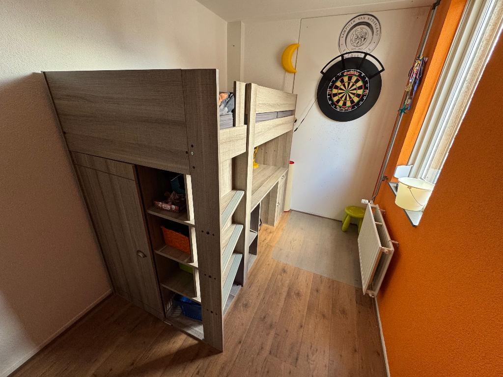 Hoogslaper Gami Largo met bureau en kast, Ophalen, Gebruikt, Eenpersoons, Minder dan 160 cm