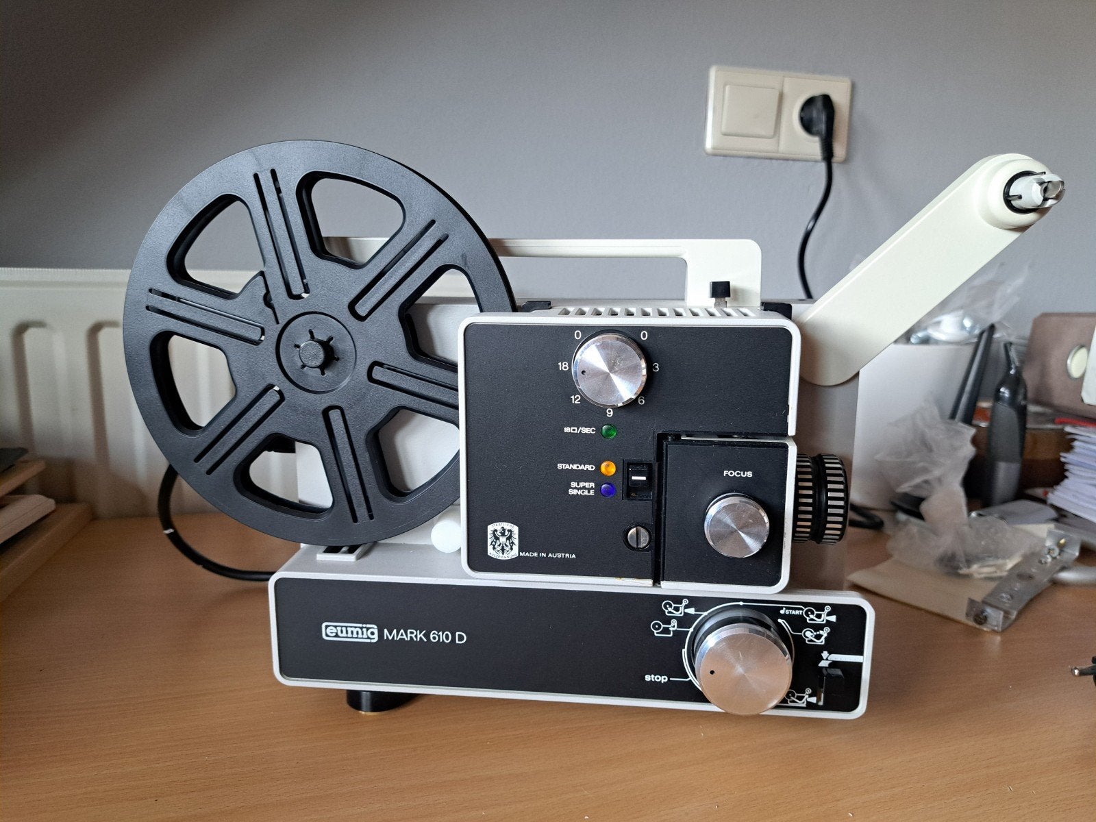 Eumig Mark 610 D Super 8 filmprojector met originele doos, Ophalen of Verzenden, Gebruikt, Overige typen