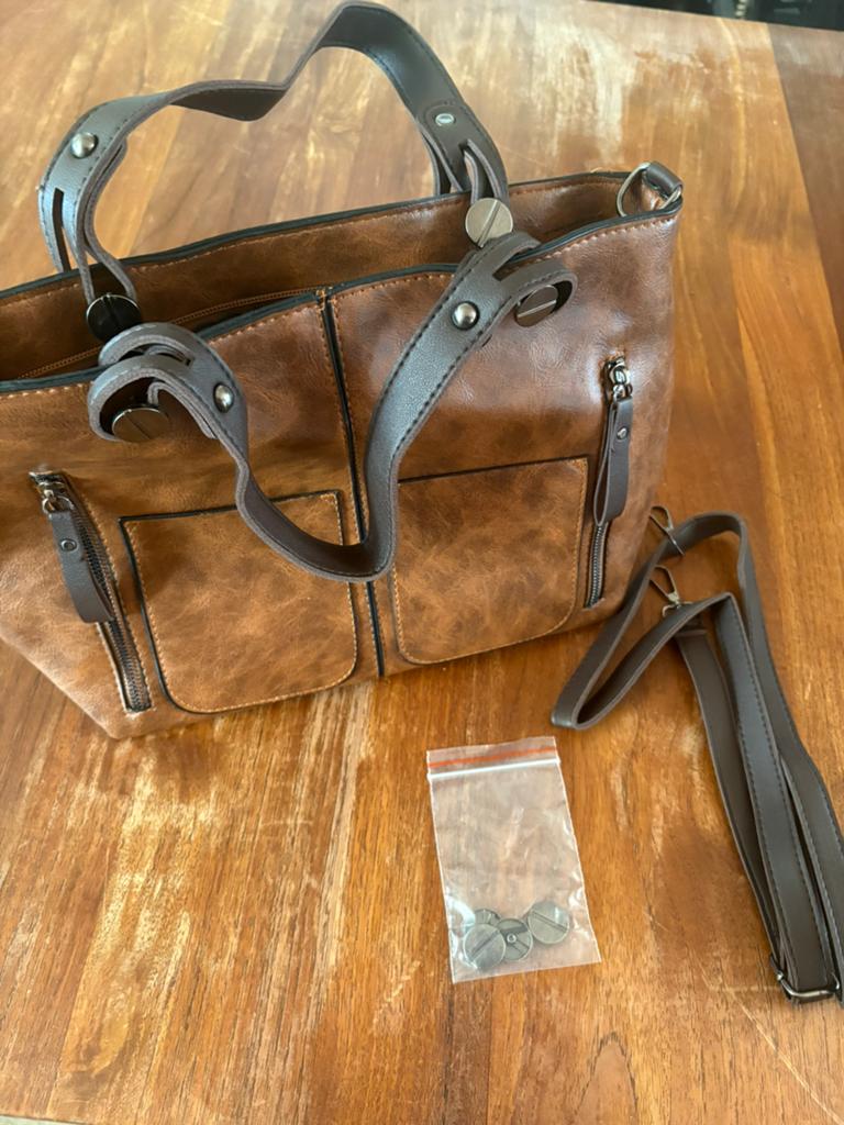 Leren handtas dames, Ophalen of Verzenden, Nieuw, Bruin, Handtas