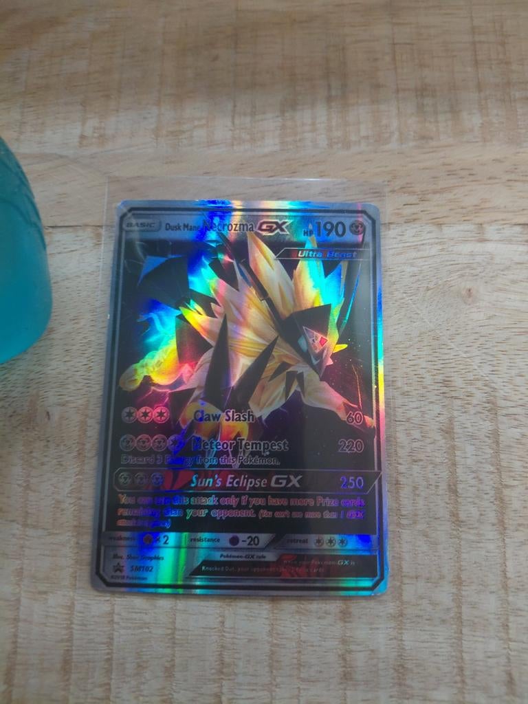 Dusk Mane Necrozma GX (Ultra Rare) Pokémon Kaart, Ophalen of Verzenden, Zo goed als nieuw, Losse kaart, Foil