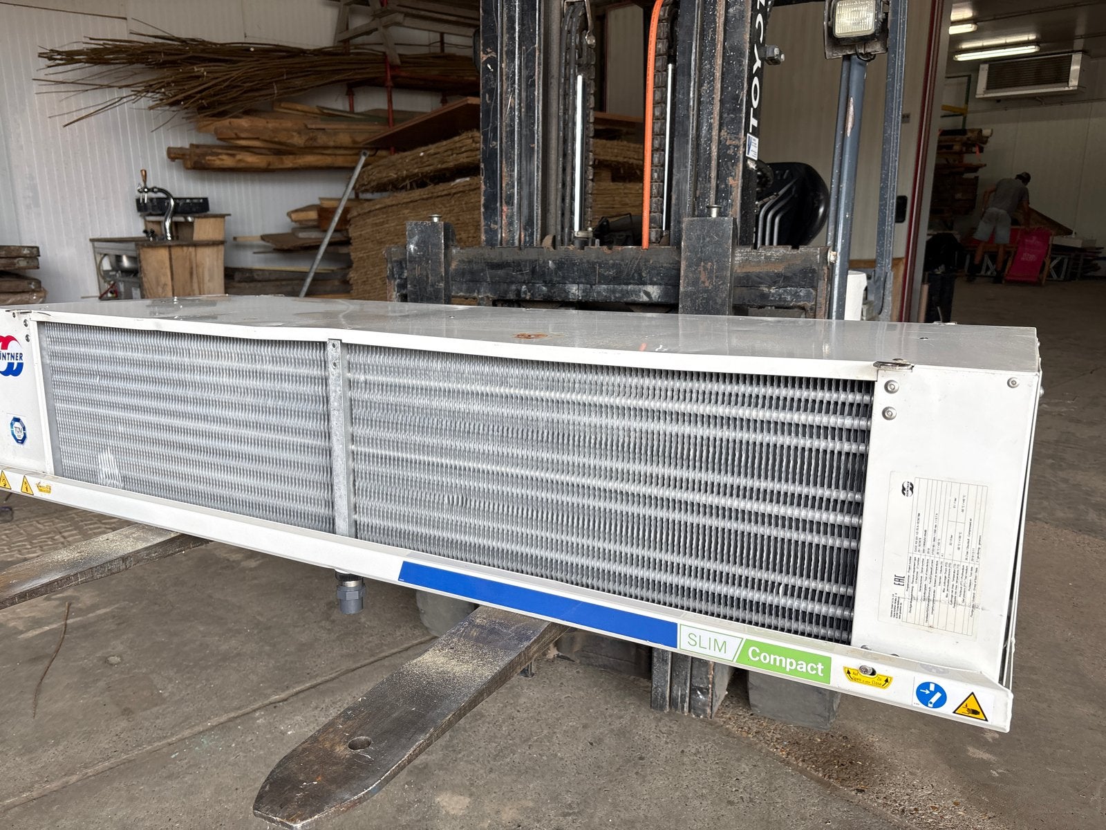 Gunter luchtgekoelde condensor/gaskoeler met 2 ventilatoren, Ophalen, Gebruikt