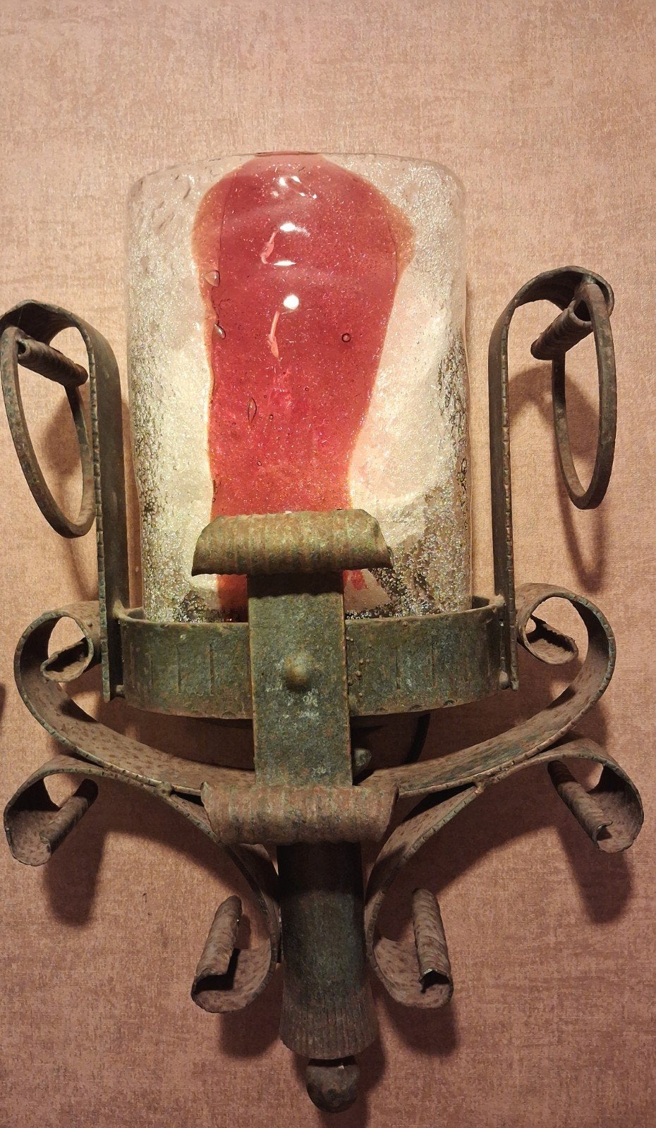 4 XXL Zeldzaam Italiaanse Brutalistische wandllampen Murano, Ophalen of Verzenden