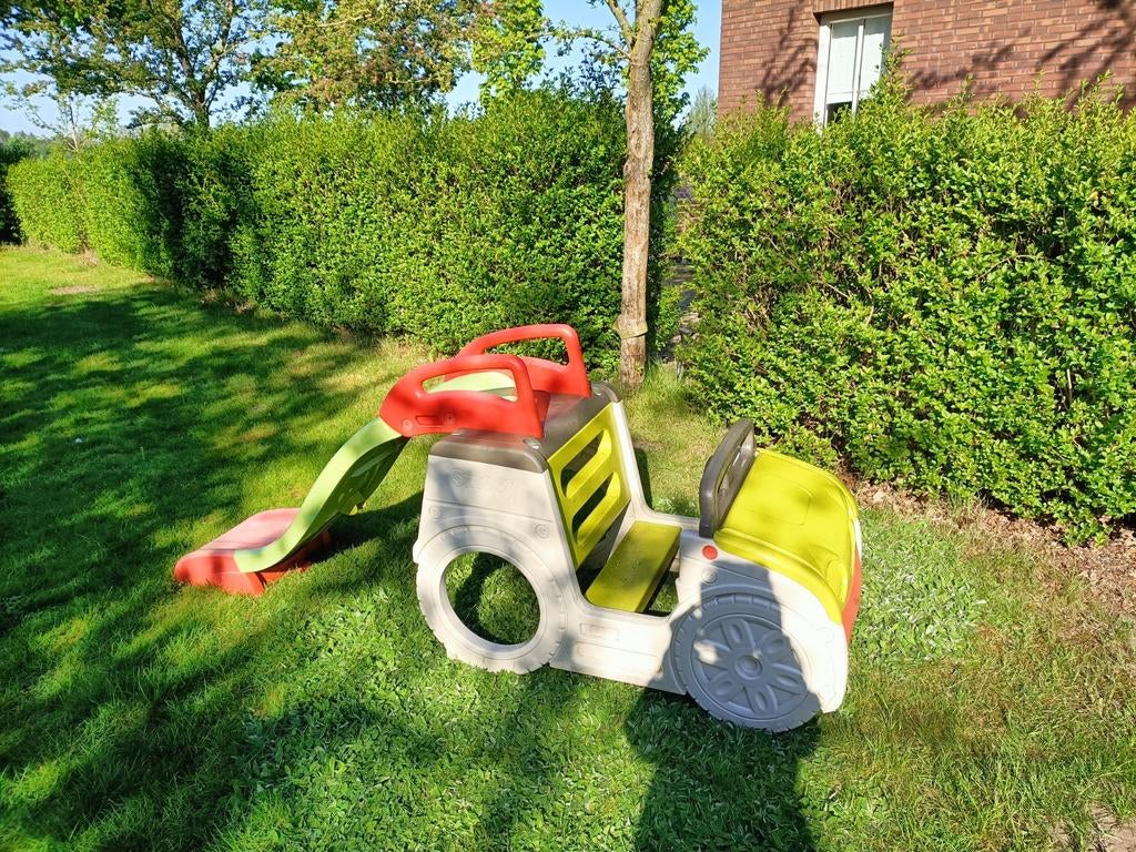 Smoby auto glijbaan met zandbak, Kinderen en Baby's, Speelgoed | Buiten | Speeltoestellen, Ophalen, Gebruikt, Zandbak