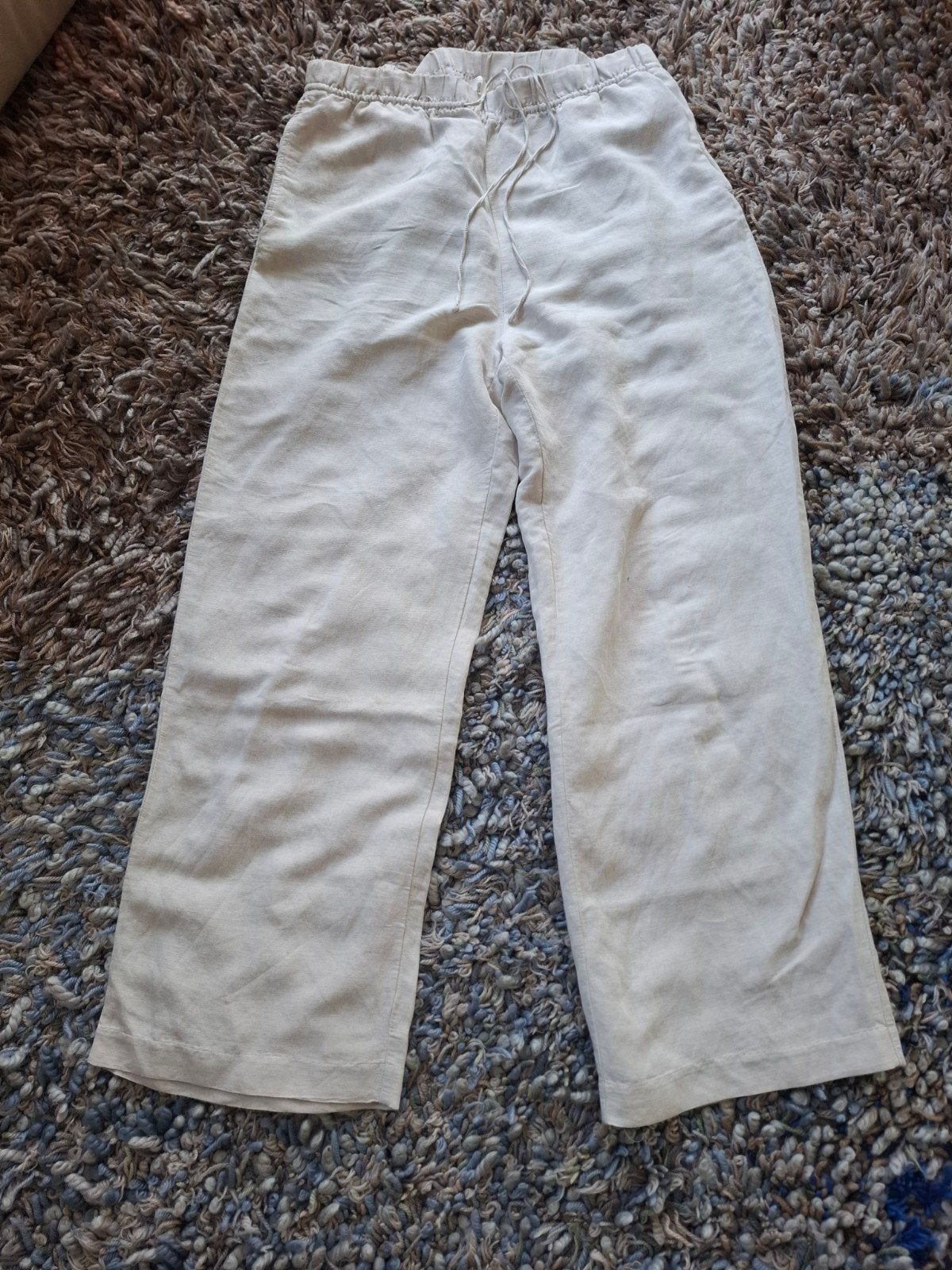 Zeer mooie linnen broek van H&M, maat L, Ophalen of Verzenden