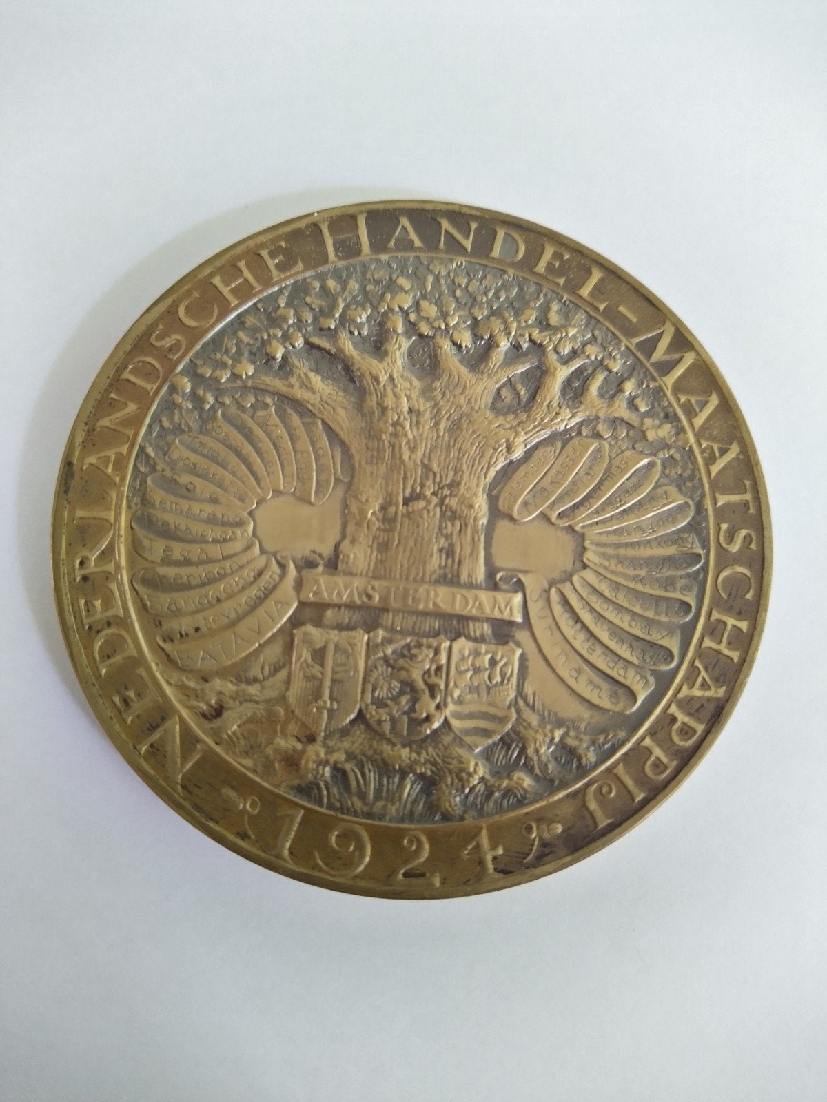 Herdenkings penning Nederlandsche handelsmaatschappij 1924, Ophalen of Verzenden, Midden-Oosten, Losse munt