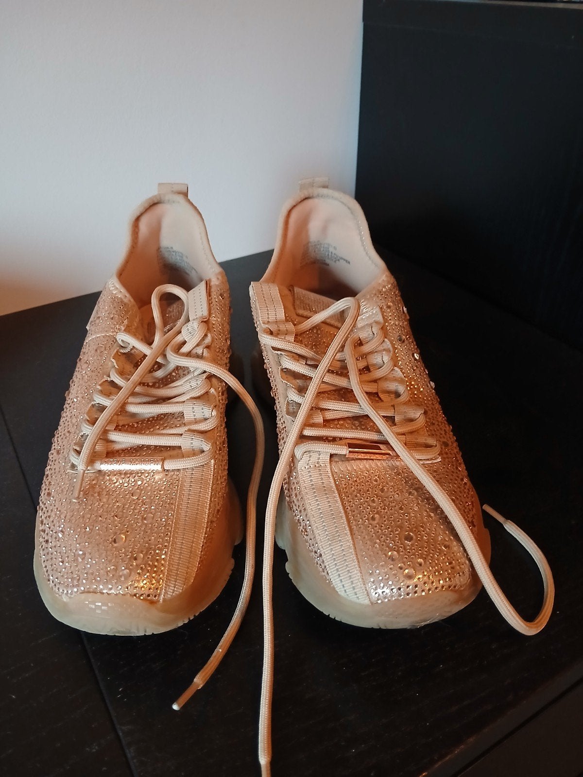 Steve Madden Maxima-R Sneakers Roségoud met Strass, Ophalen of Verzenden, Zo goed als nieuw, Sneakers of Gympen