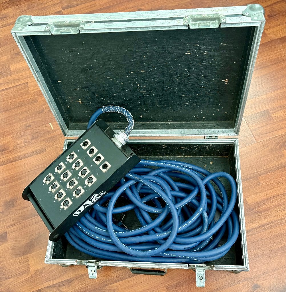 DAP multikabel stagebox, 12 in / 4 out XLR, 30m, Ophalen, Zo goed als nieuw, Apparatuur