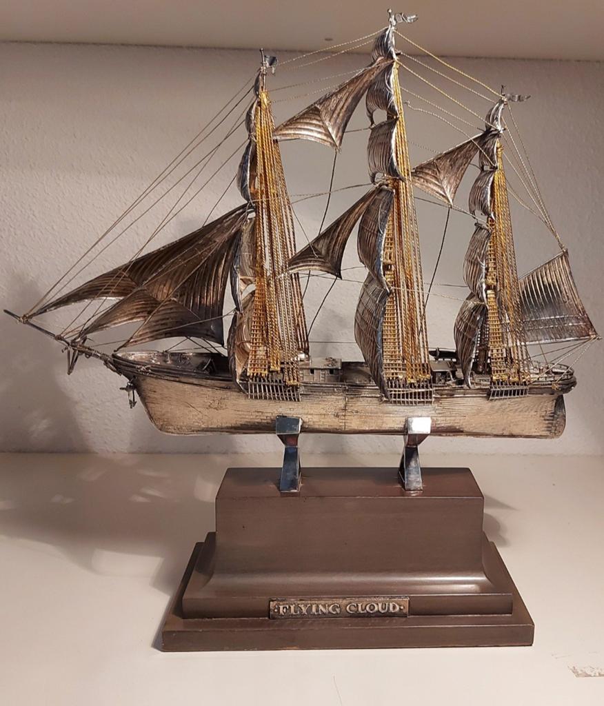 Zilveren zeilschip, Antiek en Kunst, Antiek | Goud en Zilver, Ophalen of Verzenden