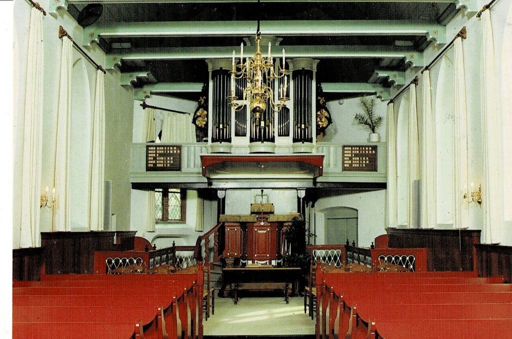 Kollumerzwaag, interieur Kerk, Ophalen of Verzenden, Ongelopen, Friesland