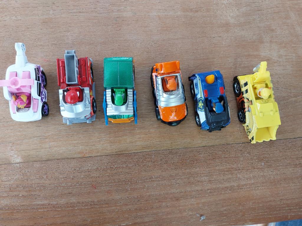 Paw Patrol voertuigen set - 6 stuks, true metal, Ophalen, Gebruikt