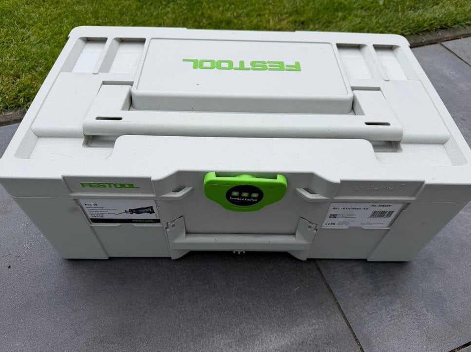 Festool RSC 18 Accu Reciprozaag in Systainer, Ophalen, Gebruikt, 70 mm of meer, Reciprozaag
