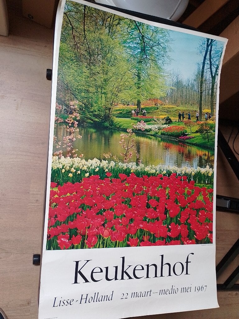 Keukenhof   kleine poster 1967, Ophalen, Rechthoekig Staand, Zo goed als nieuw, A1 t/m A3