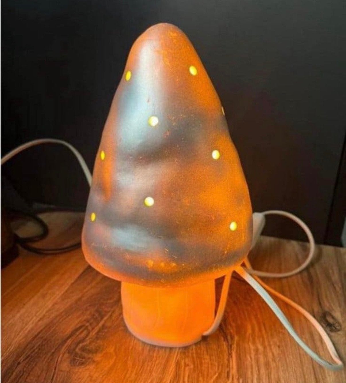 Heico paddenstoel lamp zilver, Figuurlamp, Kunststof, Ophalen of Verzenden, Zo goed als nieuw