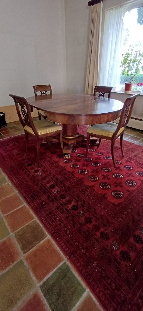 Antieke ovale eettafel, Gebruikt, 100 tot 150 cm, Klassiek, Antiek, Ophalen of Verzenden
