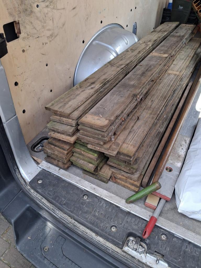 Geïmpregneerde tuinplanken, Ophalen, 50 mm of meer, Pallet, Minder dan 200 cm