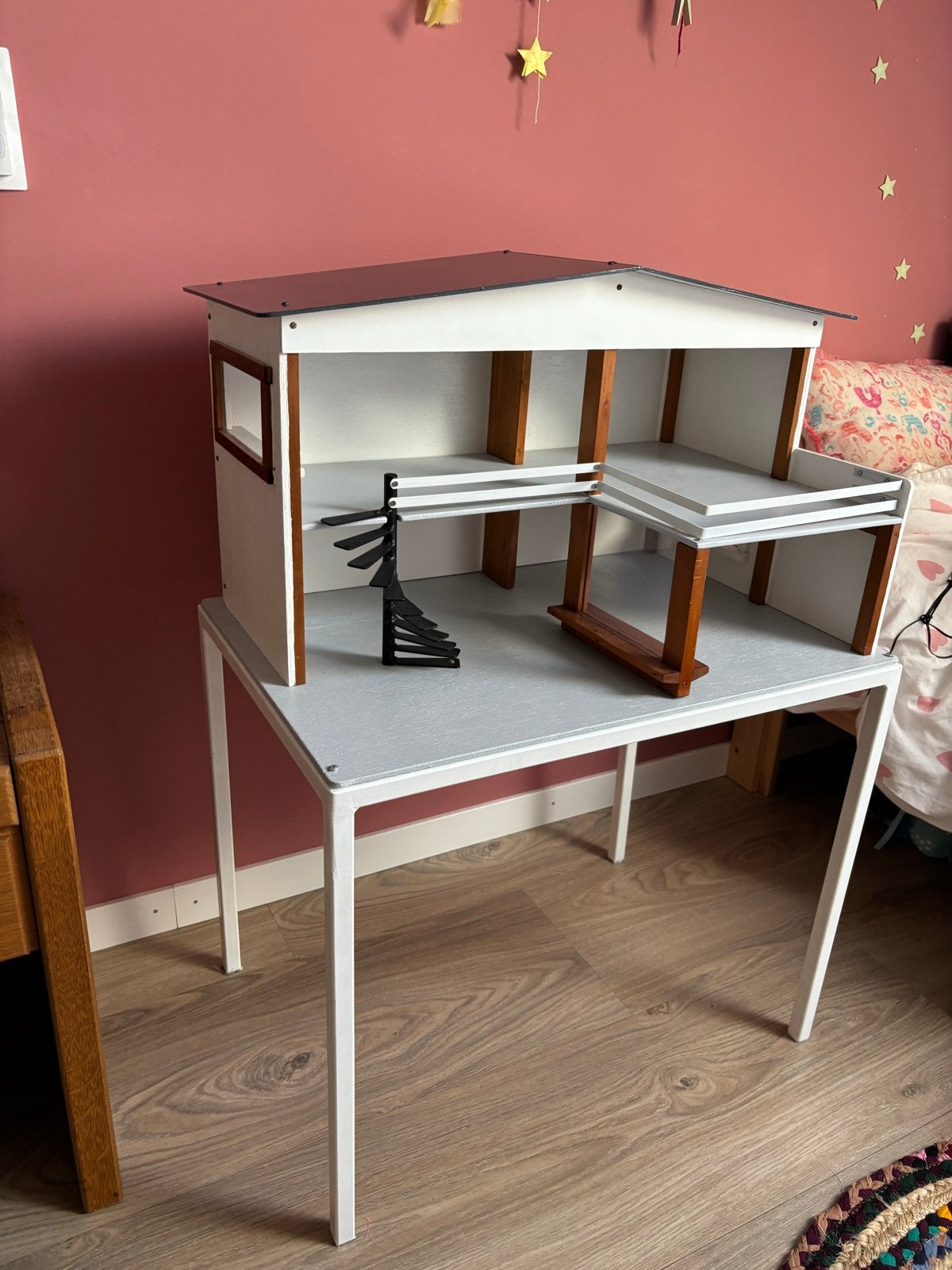 Vintage Poppenhuis (Hanse?) met onderstel, Ophalen, Gebruikt, Overige typen