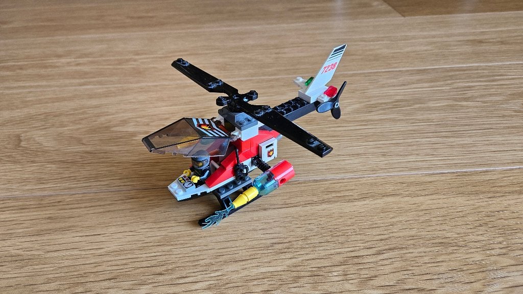 lego 7238 brandweer helicopter, Lego, Ophalen of Verzenden, Compleet, Complete set