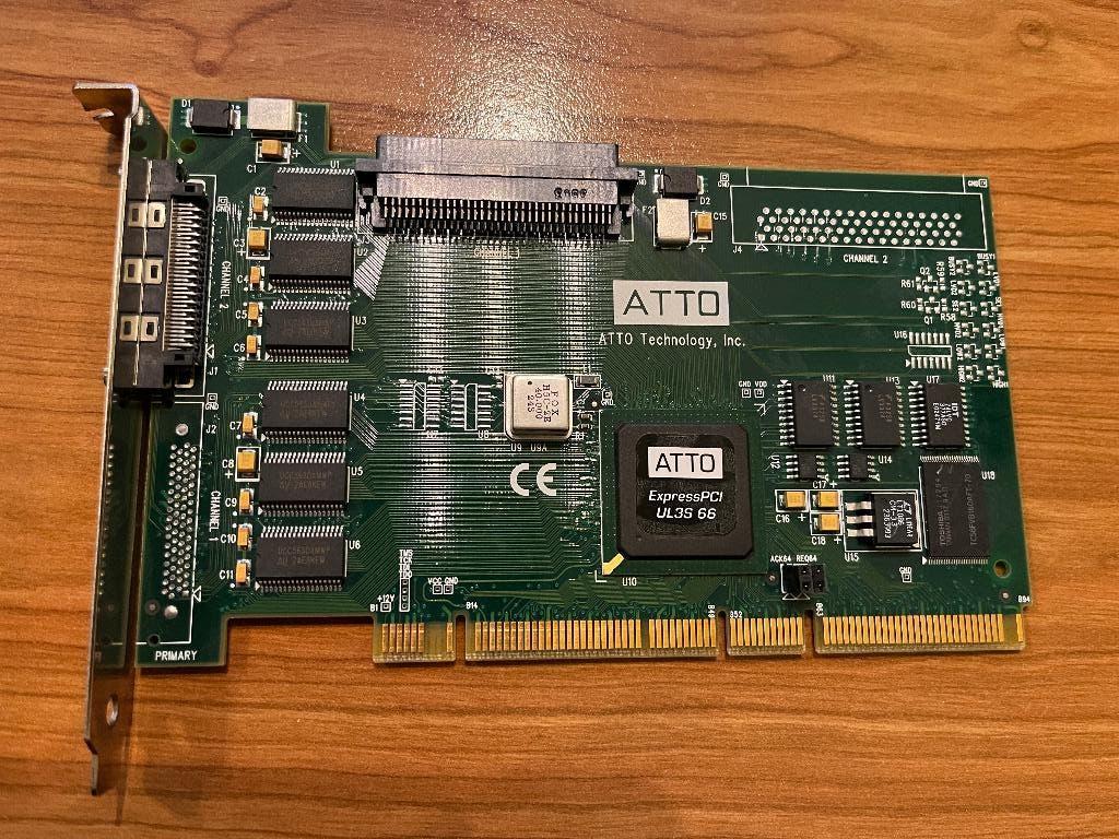 ATTO ExpressPCI UL3S 66 UWSCSI kaart voor in PCI slot, Intern, SCSI, HDD, Ophalen of Verzenden
