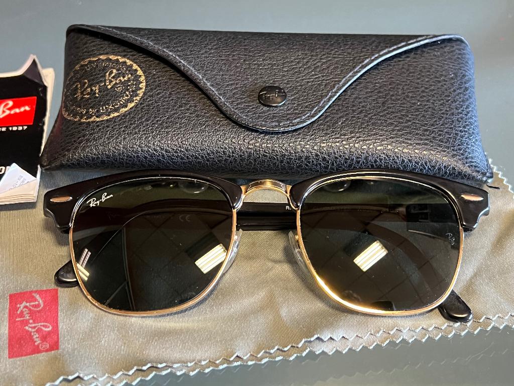 Ray-Ban RB3016 Clubmaster Zwart, Gebruikt, Zonnebril, Zwart, Ophalen of Verzenden