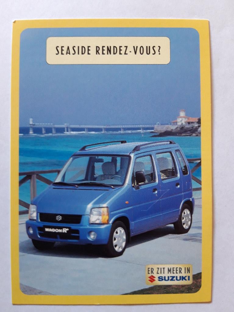 reclame ansichtkaart Suzuki Wagon R+, Ophalen of Verzenden, Zo goed als nieuw, Auto's