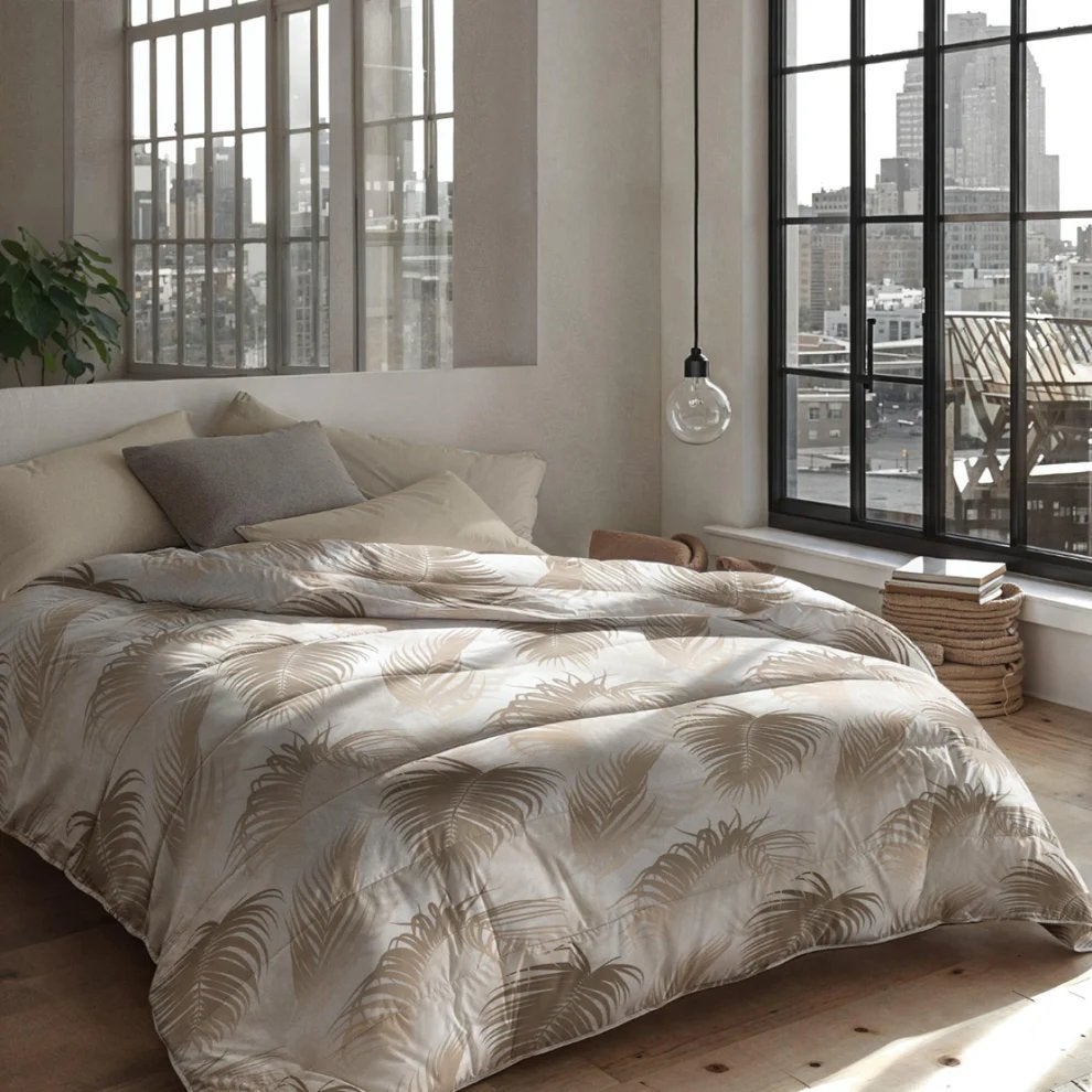 Dekbed 2 in 1 Palm leaves Zelesta NIEUW, Wit, Ophalen of Verzenden, Deken of Dekbed, Nieuw