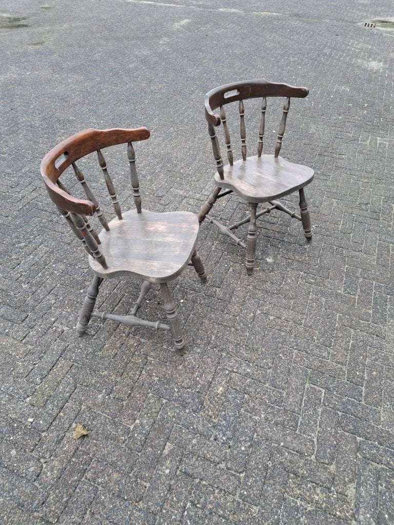Set van 2 Engelse Windsor Stoelen - Spijlenstoelen, Ophalen
