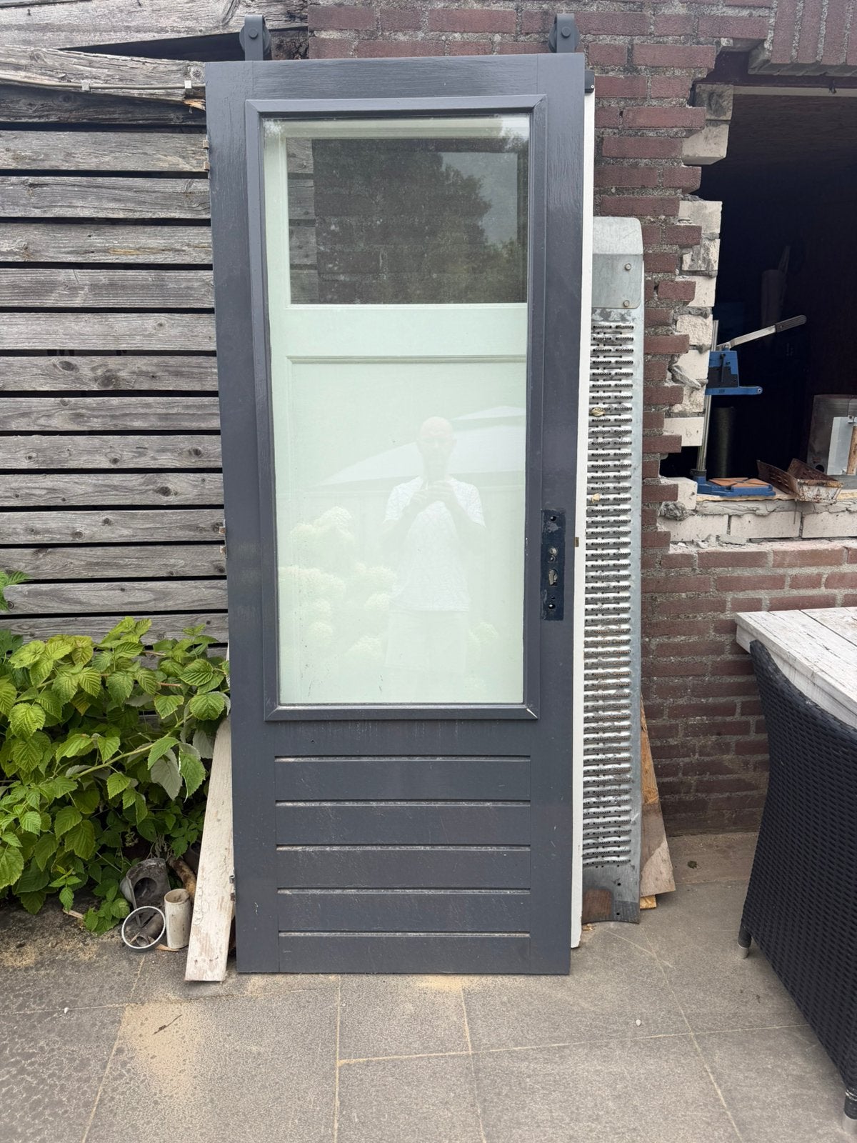 Buiten deur 211x82, Doe-het-zelf en Verbouw, Deuren en Horren, Ophalen, Zo goed als nieuw, Buitendeur, 200 tot 215 cm