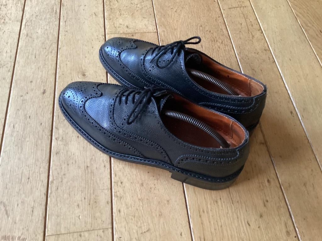 Van Lier herenschoenen broques, zwart, maat 8 (EU maat 42), Ophalen, Zwart, Van Lier, Zo goed als nieuw