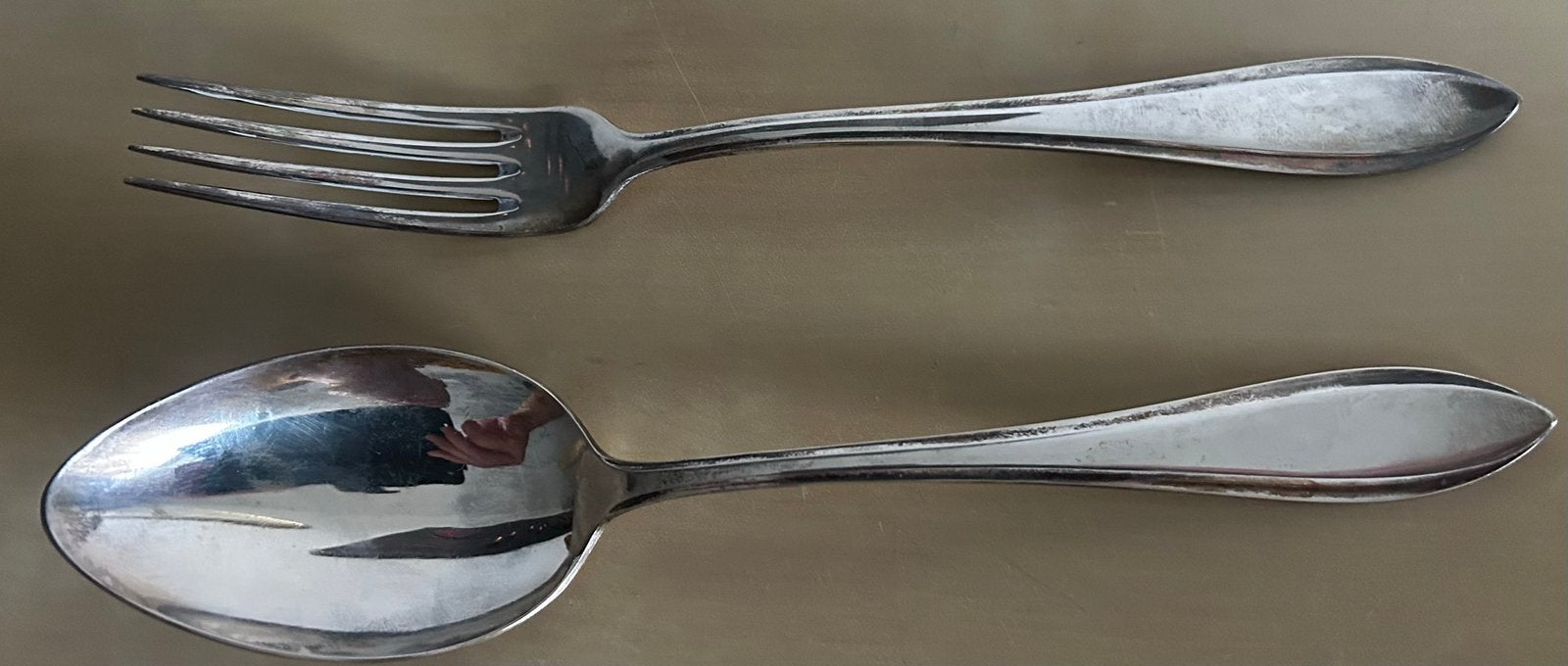 Zilver bestek zilveren diner lepel en vork gebr. Baardwijk, Ophalen of Verzenden, Zilver