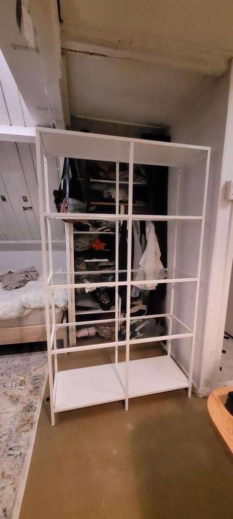 Glazen open stellage kast, Ophalen, Gebruikt