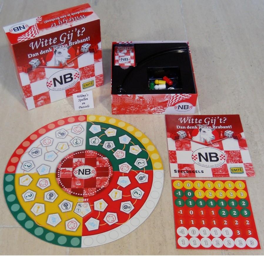 Witte Gij't? Brabant Quiz Bordspel, Vijf spelers of meer, Ophalen of Verzenden, Gebruikt, Wilma's Spellen en Puzzels