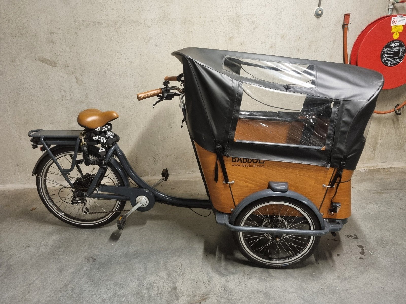 Babboe Curve E bakfiets, 4 kinderen of meer, Elektrisch, Zo goed als nieuw, Schijfrem