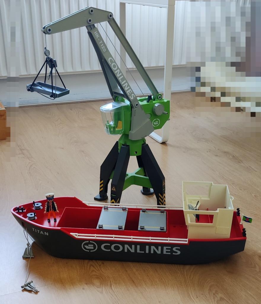 Playmobil havenkraan en cargoboot, Kinderen en Baby's, Speelgoed | Playmobil, Ophalen