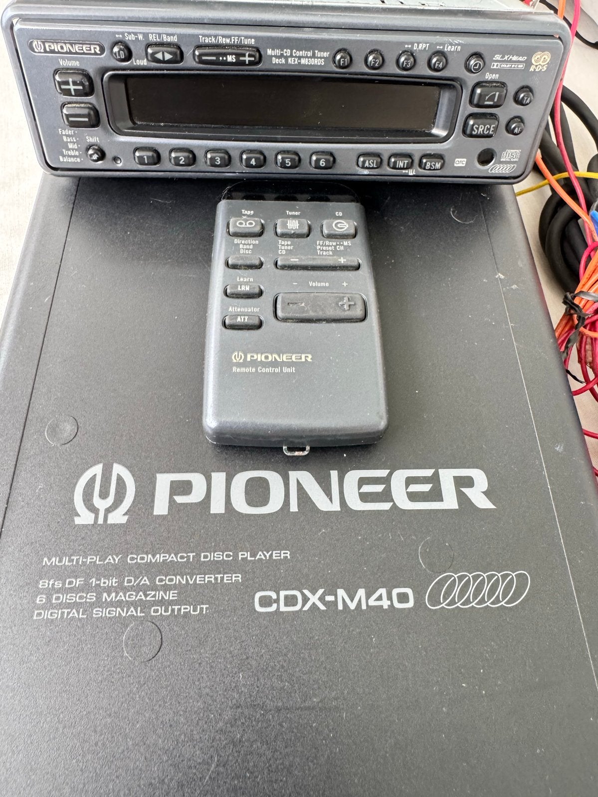 Pioneer KEX-M830RDS autoradio CDX-M40, GM-X921 z.g.a.n., Ophalen of Verzenden, Zo goed als nieuw