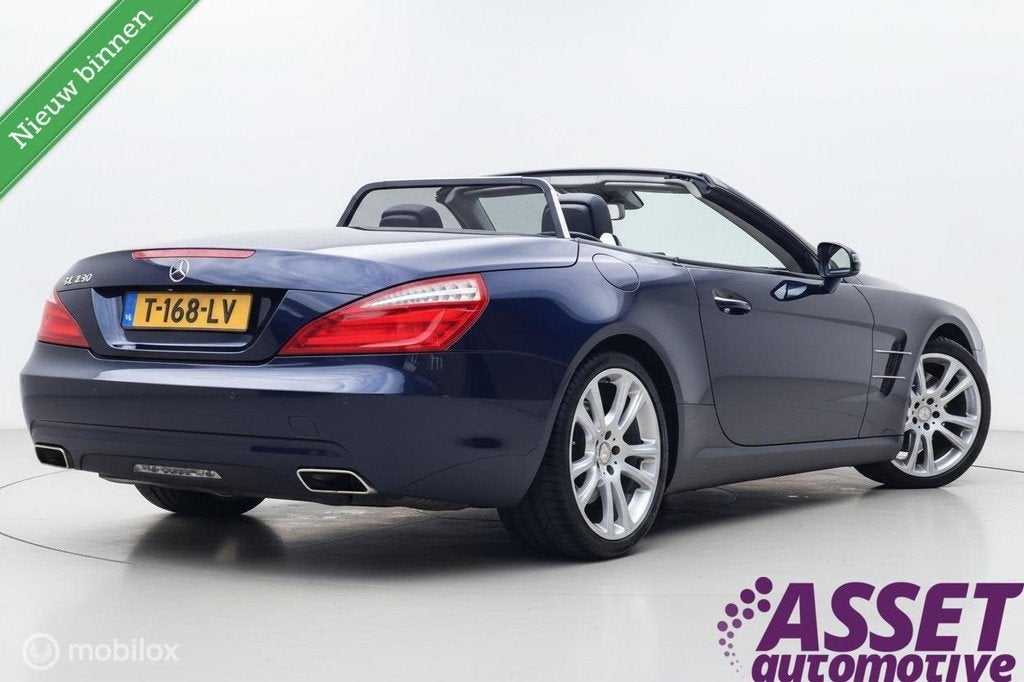 Mercedes SL350 V6 aut | Magic Sky | Massage | 2 eig/dealeroh, Automaat, Euro 5, Gebruikt, Zwart