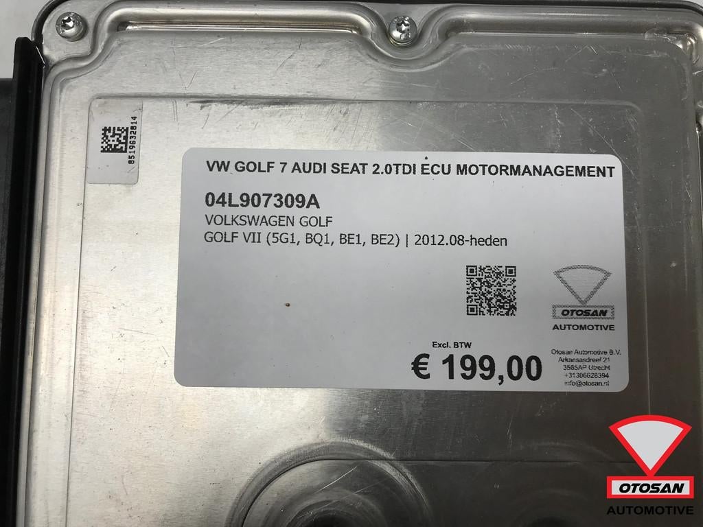 VW Golf 7 Audi Seat 2.0TDI ECU Motormanagement 04L907309A, Gebruikt, Volkswagen, Volkswagen AG, Berliner Ring 2
38440  Wolfsburg, DE