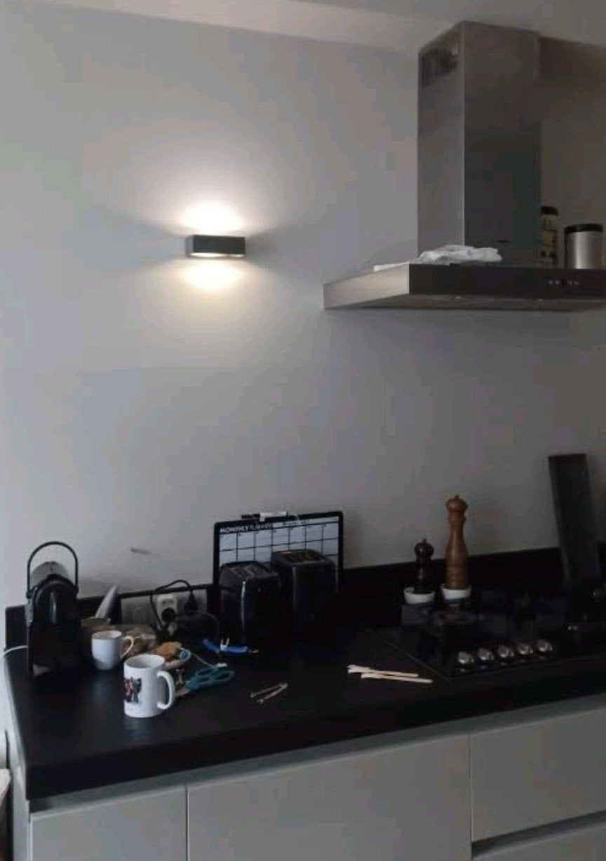 2 metalen Design spotjes voor keuken aan de wand, Ophalen, Gebruikt, Glas, Minder dan 25 cm