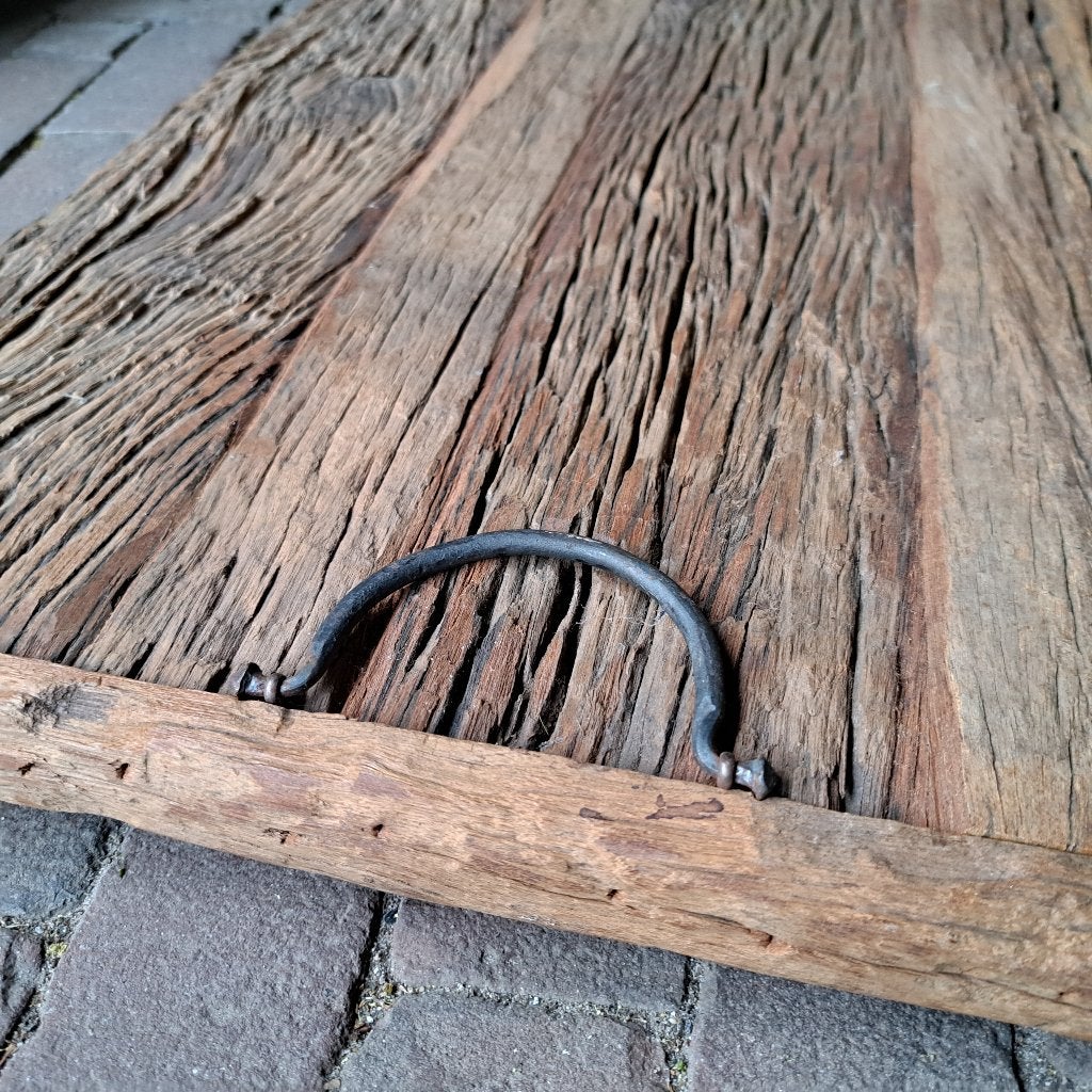 Ruw houten dienblad plateau railway wagondelen *Etage3*, ., Ophalen of Verzenden, Zo goed als nieuw, .