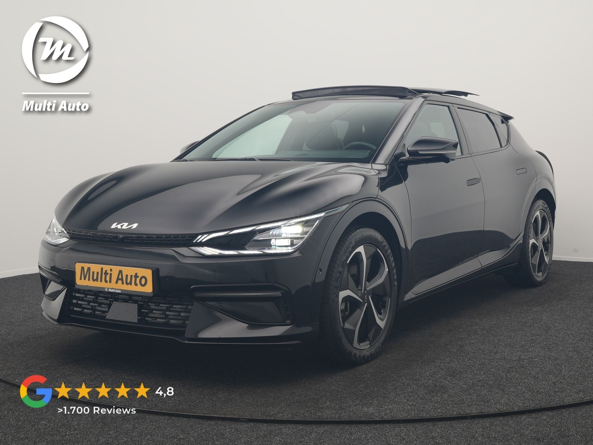 Kia Ev6 GT-Line 77.4 kWh 229pk Dealer O.H. | Panodak | Adapt, Auto's, Automaat, Achterwielaandrijving, Gebruikt, Zwart