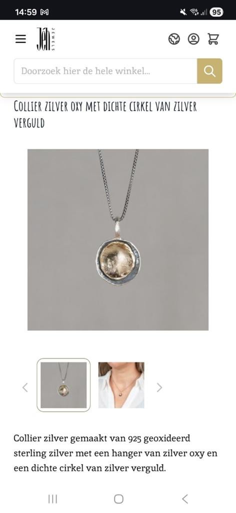 Mooie ketting., Ophalen of Verzenden, Nieuw, Zilver, Overige materialen