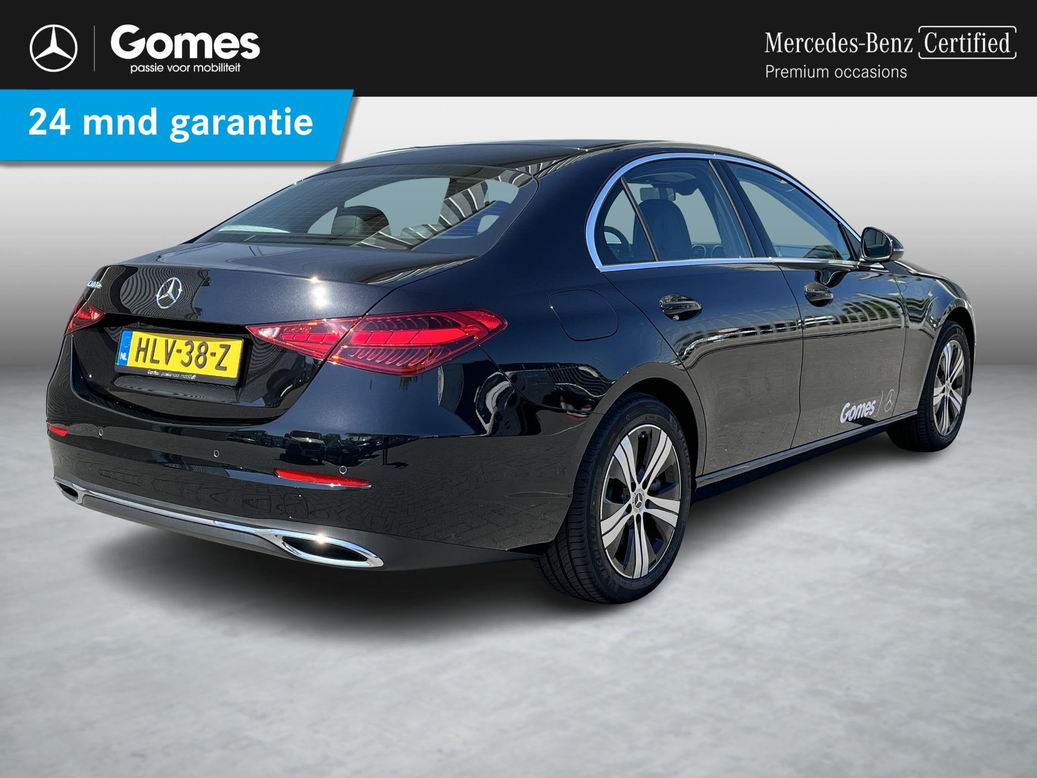 Mercedes-Benz C-klasse 300 e Business Line | Trekhaak | Appl, Auto's, Mercedes-Benz, Automaat, 4 cilinders, Leder en Stof, Zwart