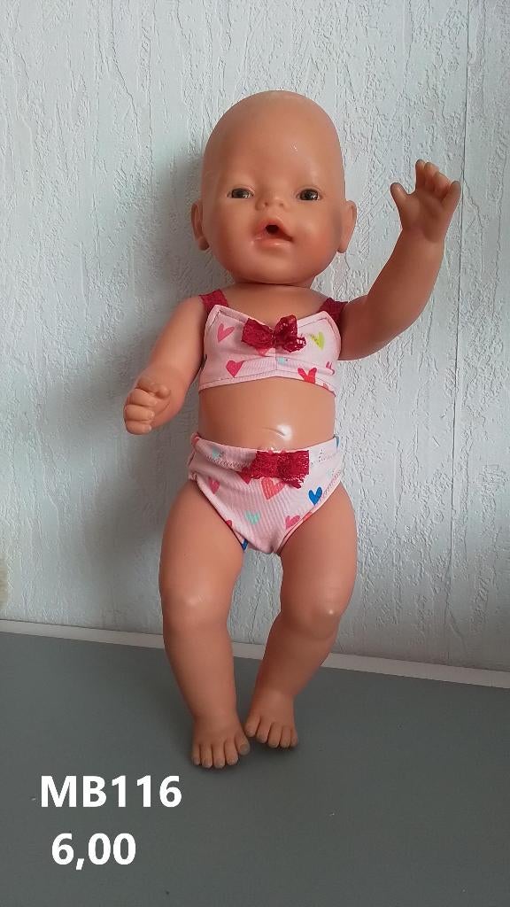 Poppenkleertjes baby born. Bikini. Opbrengst KiKa., Ophalen, Nieuw, Babypop